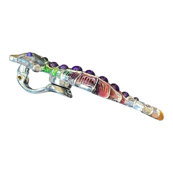 πβ¨ Vintage Enamel & Metal Seahorse Scarf Clip β¨π - Picture 5 of 6